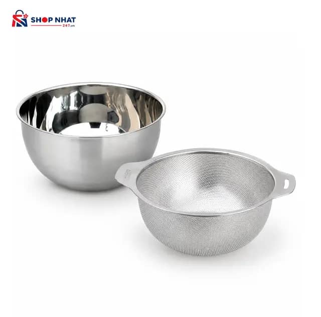 Bộ Tô Trộn Và Rổ Inox Kaiyo