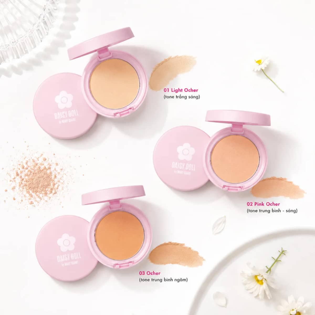 Phấn Phủ Kiềm Dầu Dạng Nén 10g DAISY DOLL Nhật Bản