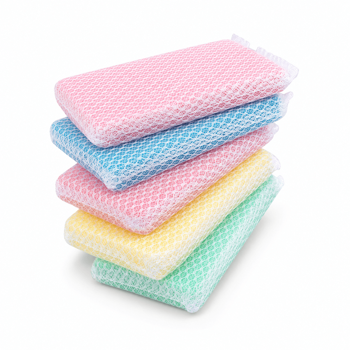 Mút Cọ Rửa Tạo Bọt Bọc Lưới SEIWA PRO 5 Chiếc Nhật Bản – Mút Rửa Chén Đa Màu Nội Địa Nhật