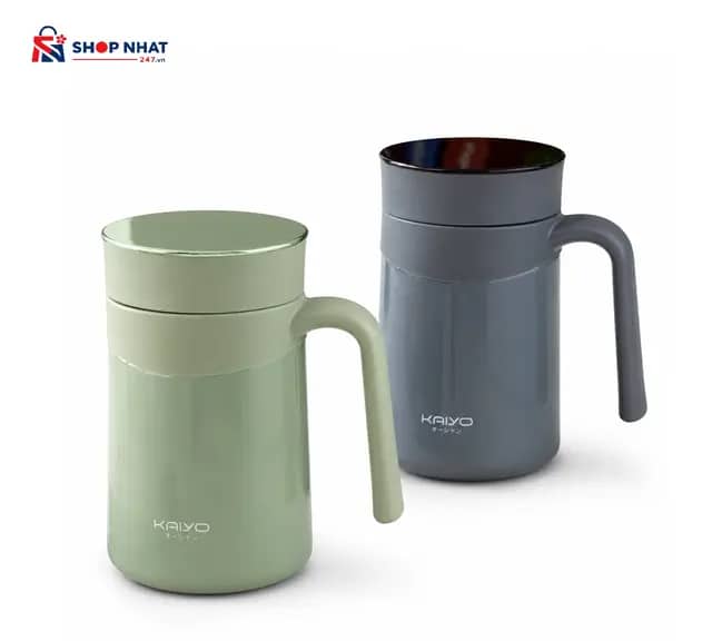 Cốc Giữ Nhiệt Inox 2 Lớp Kaiyo 350ml Kèm Lõi Lọc Trà
