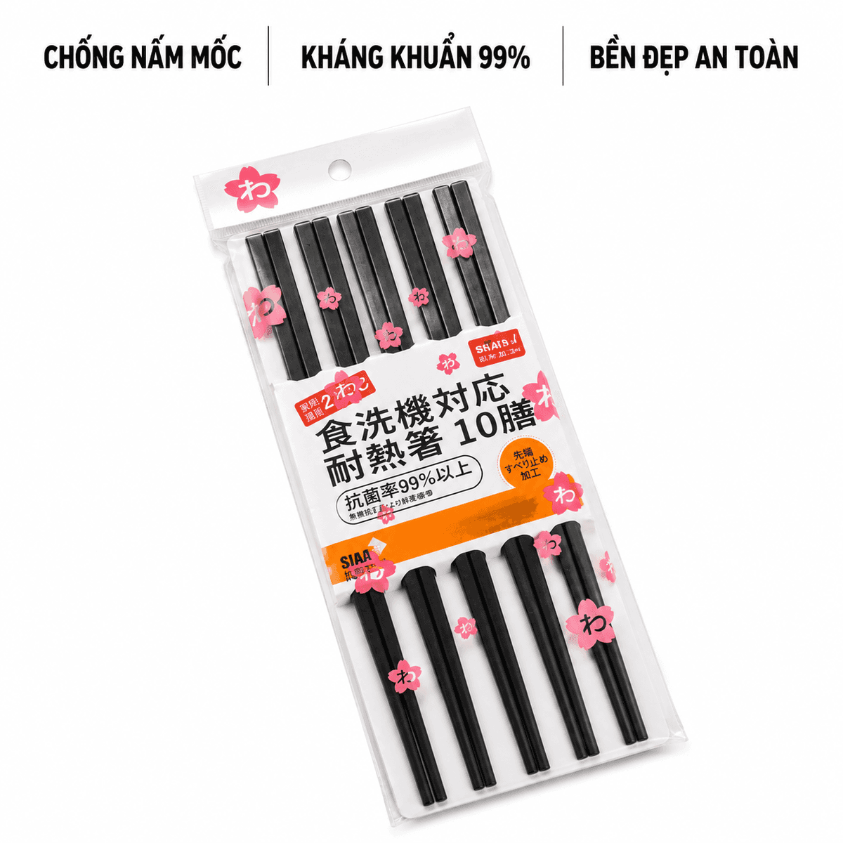 Đũa Kháng Khuẩn Shikisai Nhật Bản Mẫu Hoa Cúc
